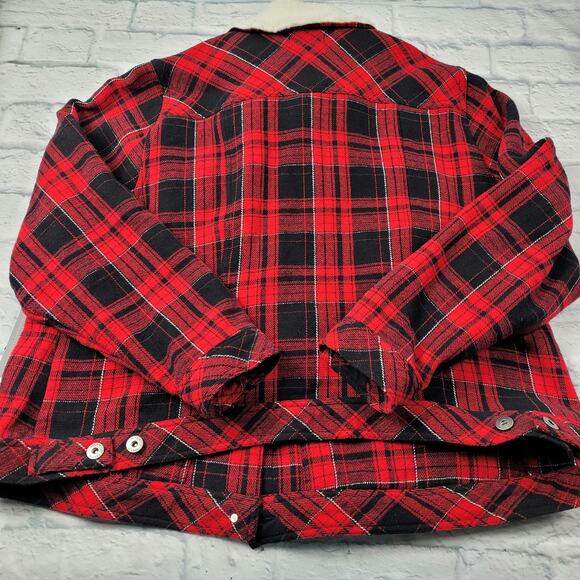 Torrid Red Plaid Trucker Jacket Sherpa Collar size 2X or 3X? - Picture 13 of 13